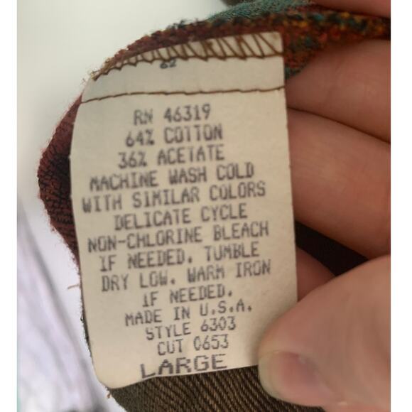 Vintage Willowbend Western Tapestry Button Up Vest, Size L - Picture 8 of 8